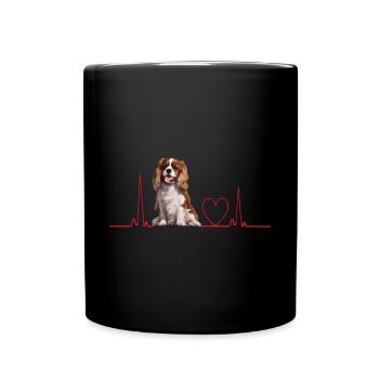 Heartbeat Gift for Dogs - Full Colour Mug - black - Front