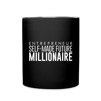 Entrepreneur autodidacte futur millionnaire - Mug uni - noir - Devant
