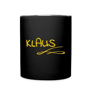 Klaus - Tasse einfarbig - Schwarz - Vorne