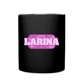 Larina als Gesundheit - Tasse einfarbig - Schwarz - Vorne