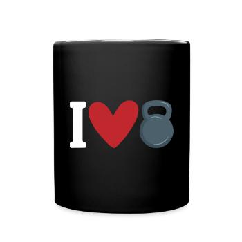 Kettlebell Workout Entraînement de fitness - Mug uni - noir - Devant