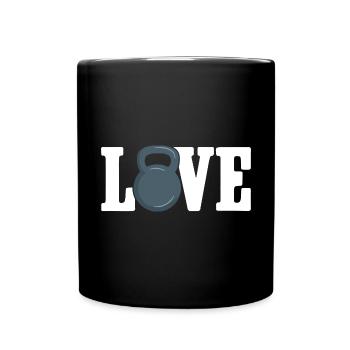 Kettlebell Workout Fitness Training - Full Colour Mug - black - Front