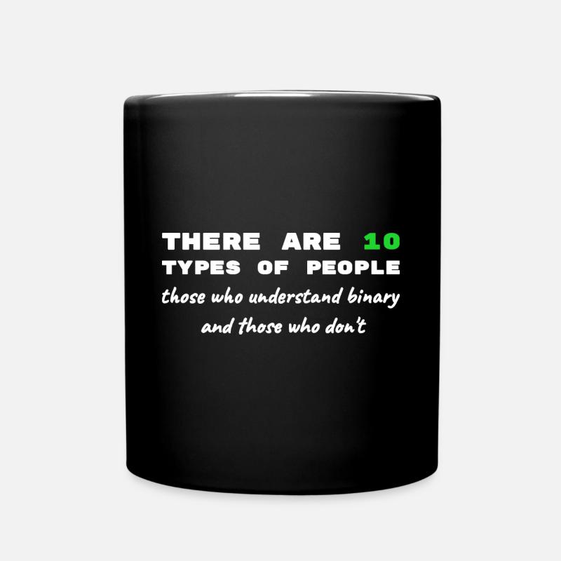 Code binaire Dictons drôles Travail sur ordinateur - Mug uni - noir