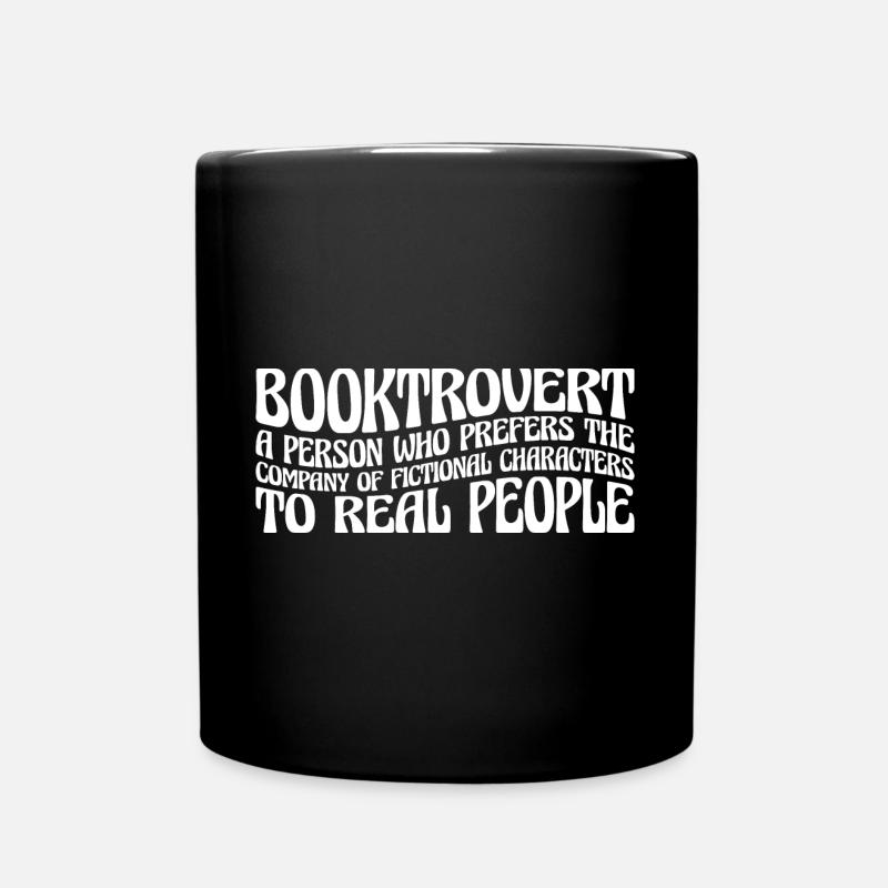 Booktrovert Definition Description 33 - Tasse einfarbig - Schwarz
