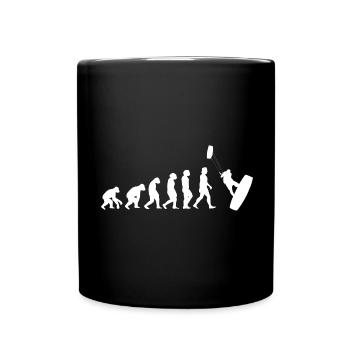 Kite Surfing Surfer Evolution of People Sports - Full Colour Mug - black - Front