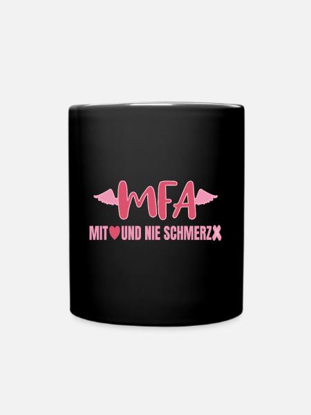 MFA MIt Herz Medizinische Fachangestellte - Tasse einfarbig - Schwarz