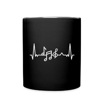 Music music choir love music instrument guitar - Full Colour Mug - black - Front