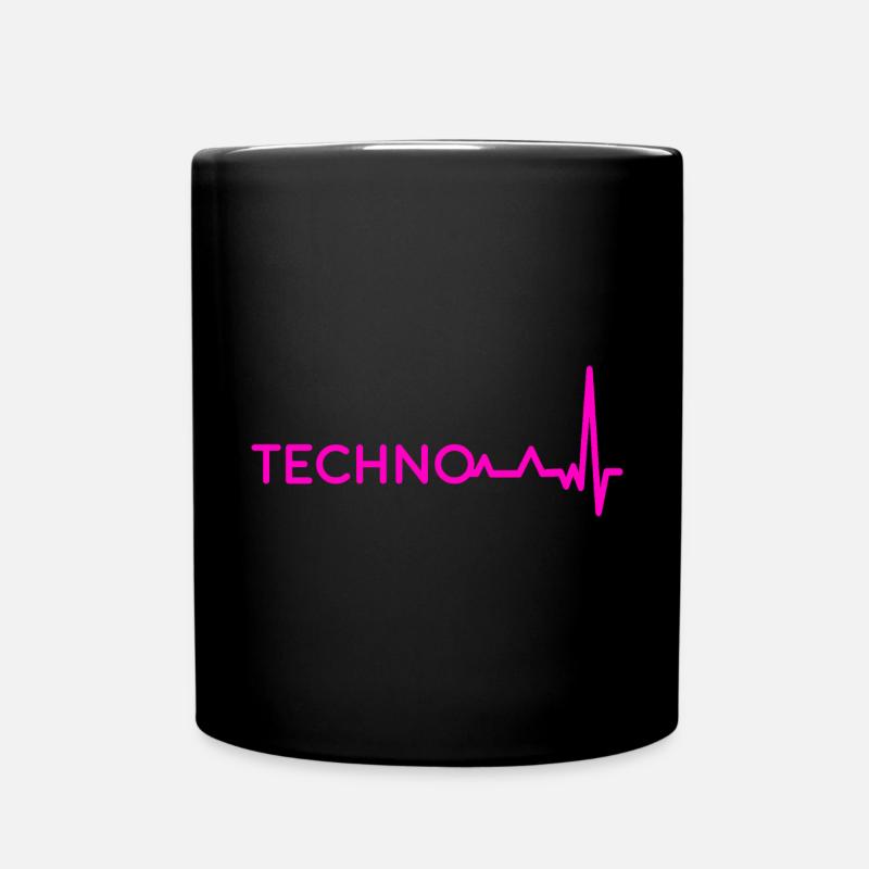 Techno Musik Dance Club Electronic Underground Rav - Tasse einfarbig - Schwarz