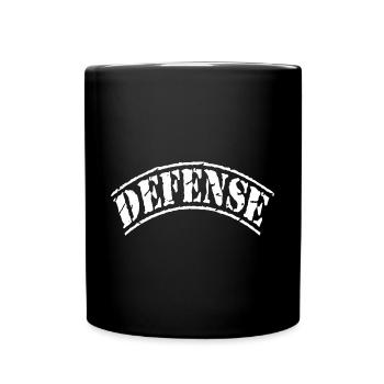 keeper strike football soccer goal defense offense - Tasse einfarbig - Schwarz - Vorne