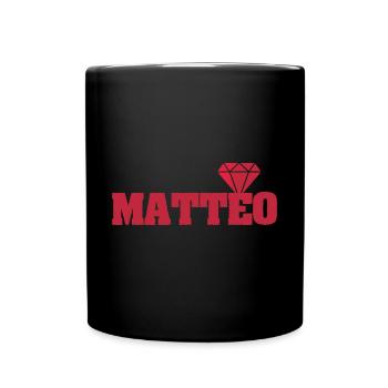 Geschenkidee Matteo - Tasse einfarbig - Schwarz - Vorne