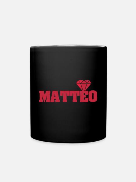 Geschenkidee Matteo - Tasse einfarbig - Schwarz