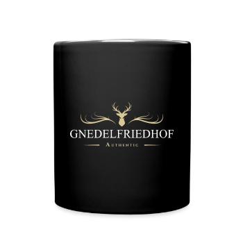 Knödelfriedhof Bayern Bayerisch boarisch lustig - Tasse einfarbig - Schwarz - Vorne
