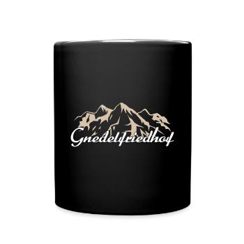 Knödelfriedhof Bayern Bayerisch boarisch lustig - Tasse einfarbig - Schwarz - Vorne