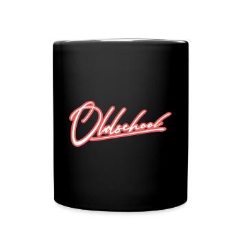 oldschool vintage retro - Tasse einfarbig - Schwarz - Vorne
