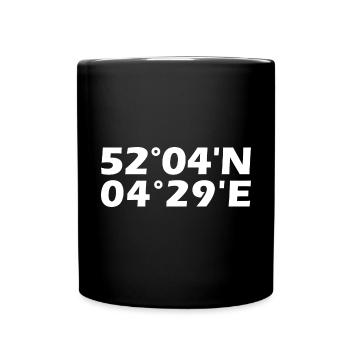 Coordonnées Zoetermeer - Mug uni - noir - Devant