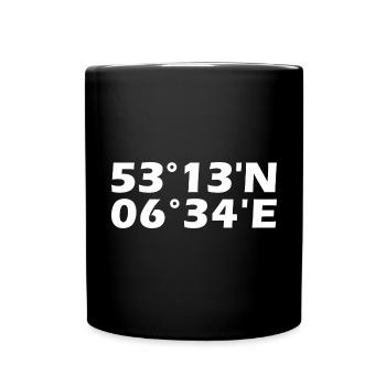 Groningen Coordinates - Full Colour Mug - black - Front