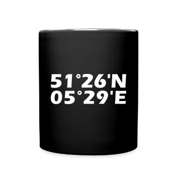 Coordonnées d’Eindhoven - Mug uni - noir - Devant