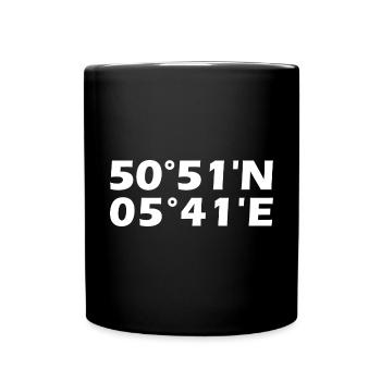Maastricht coordinates - Full Colour Mug - black - Front