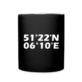 Coordonnées Venlo - Mug uni - noir - Devant