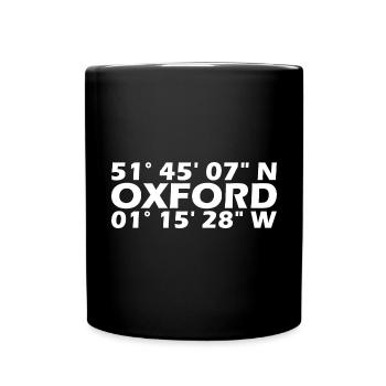 Oxford Koordinaten - Tasse einfarbig - Schwarz - Vorne