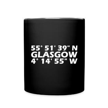 Coordonnées de Glasgow - Mug uni - noir - Devant