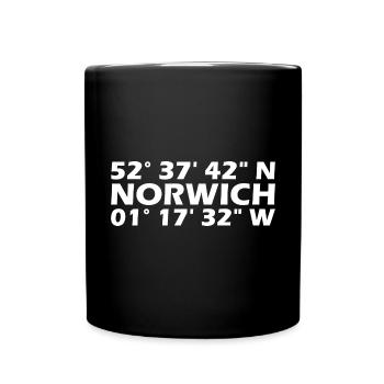 Norwich Coordinates - Full Colour Mug - black - Front