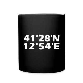 Coordonnées Latina - Mug uni - noir - Devant