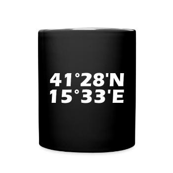 Foggia Koordinaten - Tasse einfarbig - Schwarz - Vorne