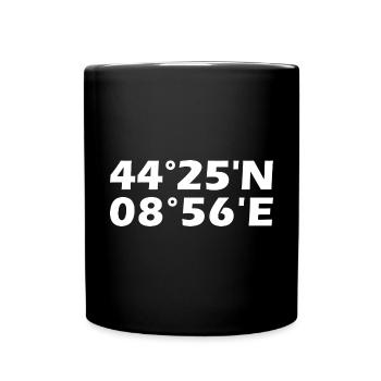 Genoa coordinates - Full Colour Mug - black - Front