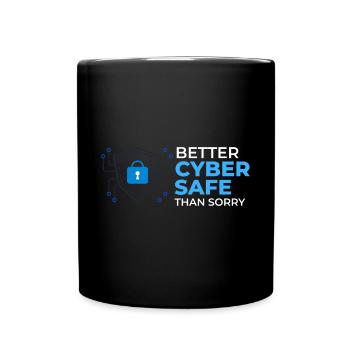 Cyber Security Information Computer Sicherheit - Tasse einfarbig - Schwarz - Vorne