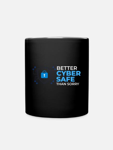 Cyber Security Information Computer Sicherheit - Tasse einfarbig - Schwarz
