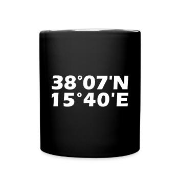 Reggio Calabria Coordinates - Full Colour Mug - black - Front
