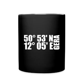 Coordonnées Gera - Mug uni - noir - Devant