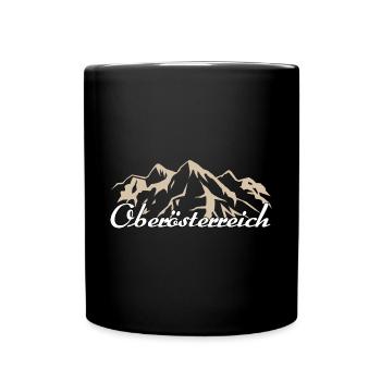 Oberösterreich Österreich Heimat Geschenk - Tasse einfarbig - Schwarz - Vorne