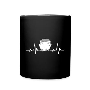 Kreuzfahrt - Tasse einfarbig - Schwarz - Vorne