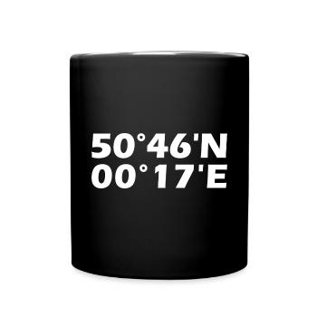 Eastbourne Coordinates - Full Colour Mug - black - Front