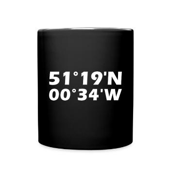 Woking coordinates - Full Colour Mug - black - Front