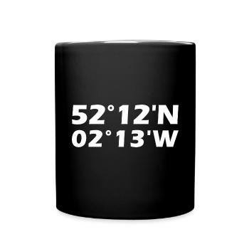 Worcester Coordinates - Full Colour Mug - black - Front