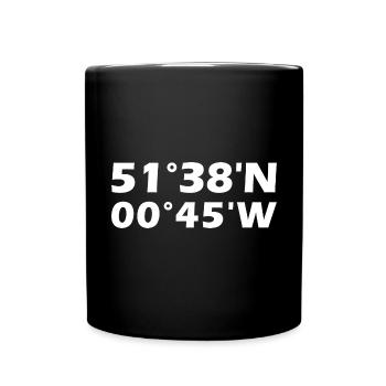 Coordonnées de High Wycombe - Mug uni - noir - Devant