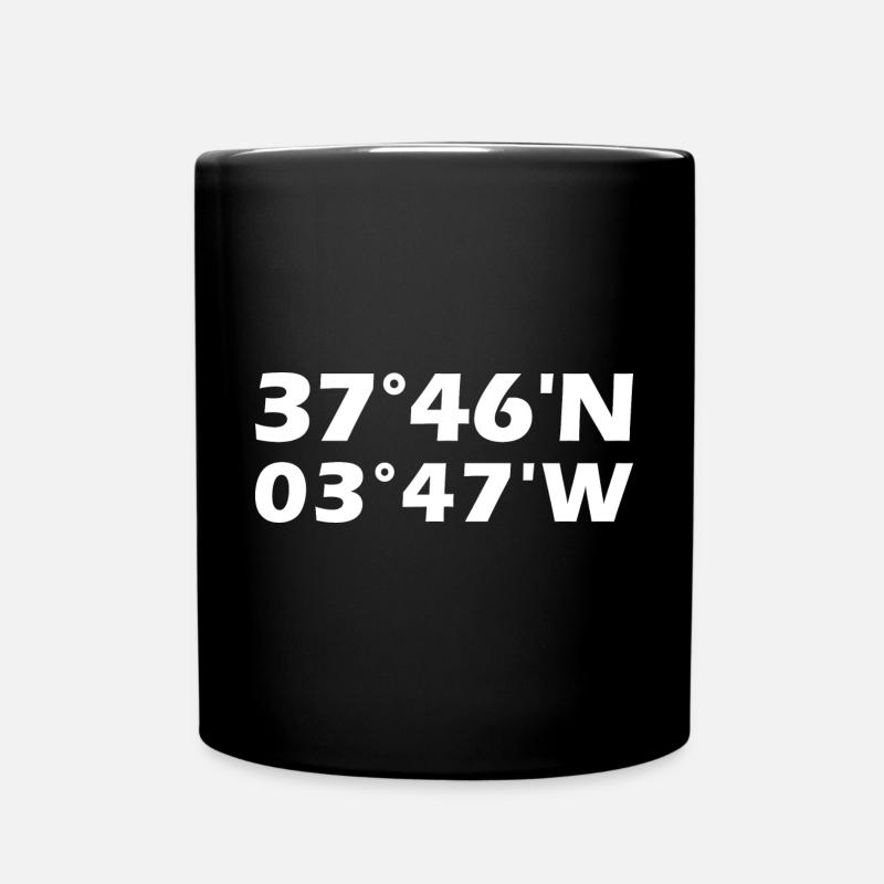 Coordonnées Jaén - Mug uni - noir