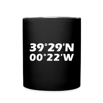 Coordonnées de Valence - Mug uni - noir - Devant