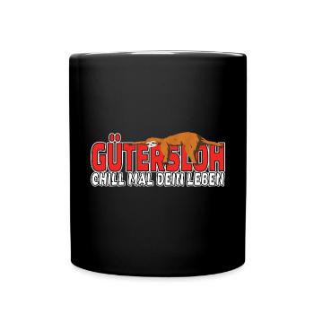 Hildesheim chill mal dein Leben Faultier Heimat - Tasse einfarbig - Schwarz - Vorne