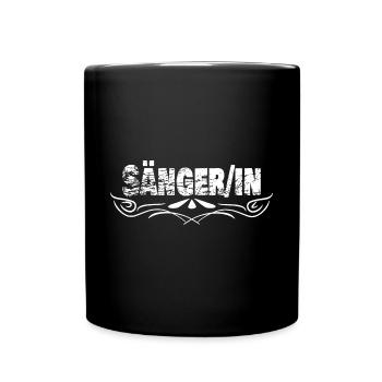 Mein Beruf ist Sänger Sängerin - Tasse einfarbig - Schwarz - Vorne