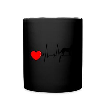 Nova Scotia Duck Tolling Retriever Heartbeat - Full Colour Mug - black - Front