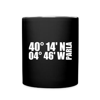 Parla Koordinaten - Tasse einfarbig - Schwarz - Vorne