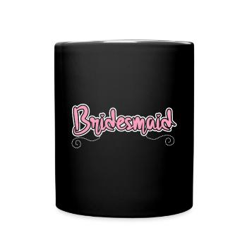 Bridesmaid Cute Artwork - Full Colour Mug - black - Front