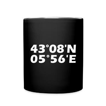 Toulon Coordinates - Full Colour Mug - black - Front