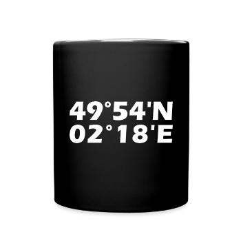 Amiens Coordinates - Full Colour Mug - black - Front