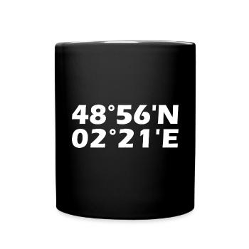 Saint-Denis coordinates - Full Colour Mug - black - Front