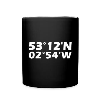 Coordonnées de Chester - Mug uni - noir - Devant
